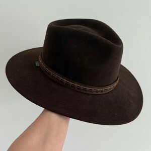 Stampede Dark Brown Felt Hat with Leather Band